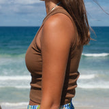 BASICS. Tank Top - Brown
