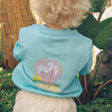 Its Nice to Know Nice People - Kids Blue Palm Tee